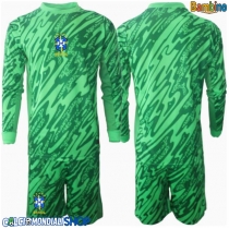 Maglie da calcio Brasile Portiere Prima Maglia Bambino Copa America 2024 Manica Lunga (+ Pantaloni corti)